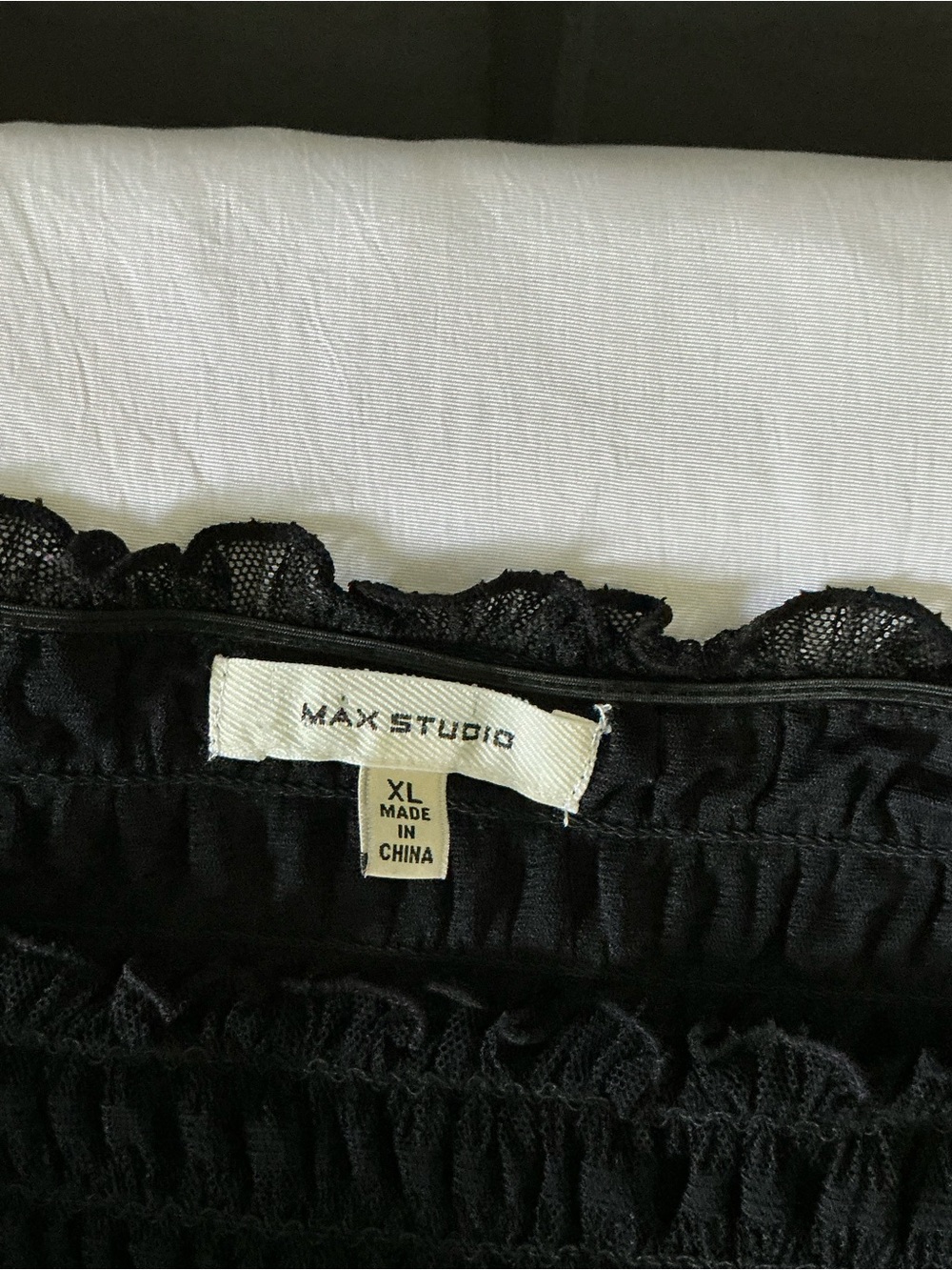 Max Studio Black Smocked Maxi Dress with Flutter Sleeves - Picture 11 of 15